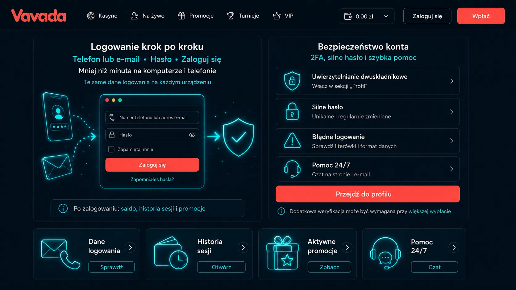 Rozwiązywanie problemów z Vavada logowanie zaloguj